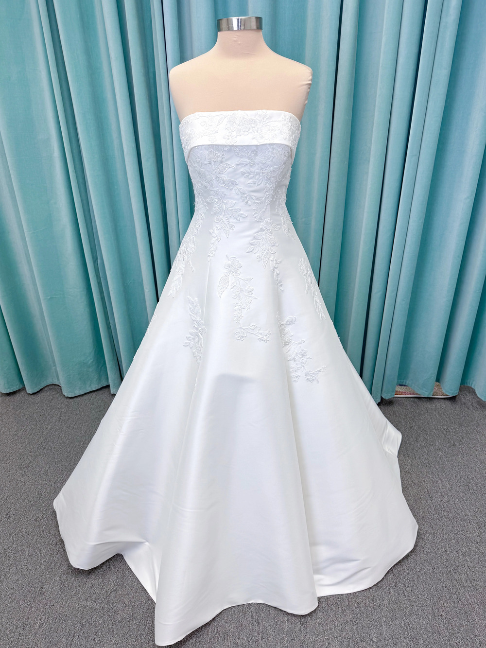Morilee Style 1010037 Isadora Mikado A-Line with Beaded Lace and Princess Seams